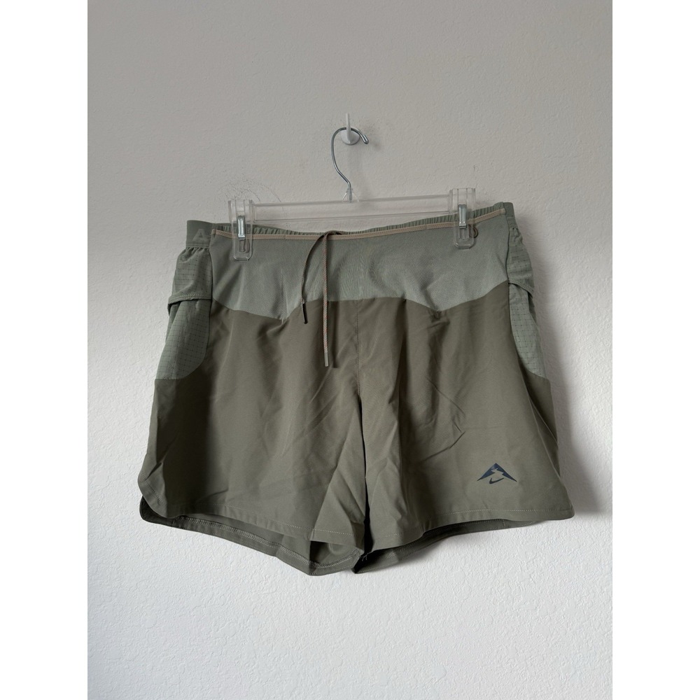$80 Nike Trail ADV 5" MEN M MEDIUM Running Shorts Trail Liner Green HJ3572-320
